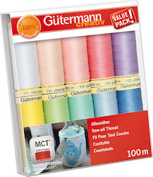 Set 10 Sew-all Thread Pastels 734006-2 Gutermann