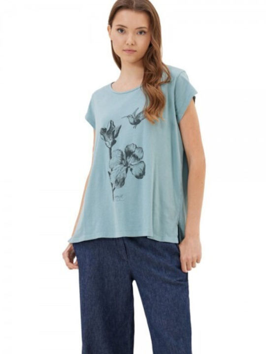 Namaste Damen Bluse Baumwolle Sky