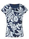 MORE & MORE pentru Femei Bluză din Satin Floral Albastră
