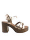 Plato Damen Sandalen in Gold Farbe