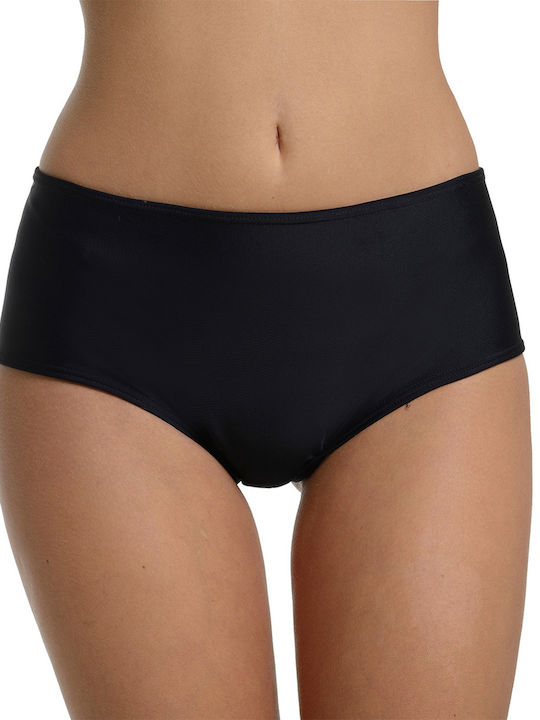 MiandMi Bikini Alunecare Talie înaltă BLACK