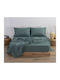 Nef-Nef Homeware Σεντόνι Υπέρδιπλο 240x270εκ. Basic Green