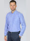 Long-sleeved Shirt Striped Sky Blue