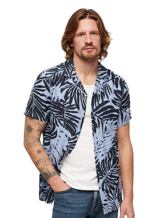 Superdry Κοντομάνικο Λινό Πουκάμισο σε Φαρδιά Γ...