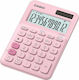 Casio MS-20UC-PK Αριθμομηχανή Λογιστική Τσέπης 12 Ψηφίων σε Ροζ Χρώμα