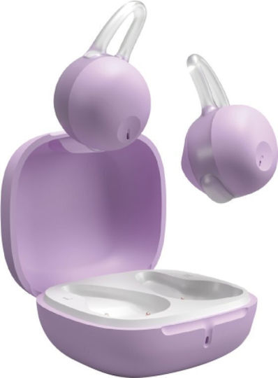 SBS Air Buds Bluetooth Handsfree Earphones with Charging Case Purple
