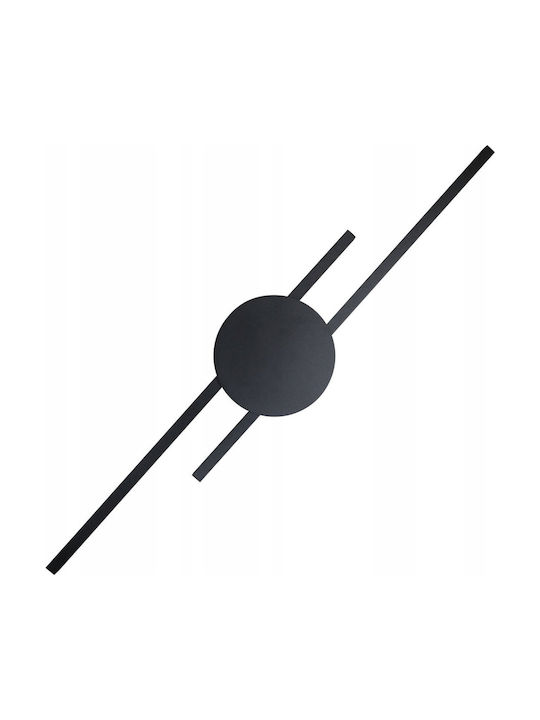 TK Lighting Φωτιστικό Τοίχου Μαύρο 17x17x45εκ.