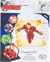 Craft Buddy Kids Crafts Ironman 18x18cm Crystal Art Card Cbcck-mcu904