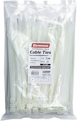 White Cable Ties Benman 300mmx4.8mm 100pcs