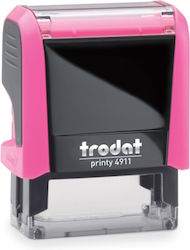 Trodat 4911 Printy Neon Stempel in Griechisch Sprache und Rosa Tinte