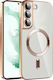 Techsuit Umschlag Rückseite Silikon Gold (Galaxy S22 5G)