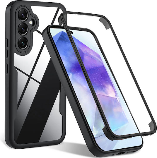 Techsuit ColorVerse 360 Vollschutz Silikon Schwarz Handyhülle (Galaxy A55)