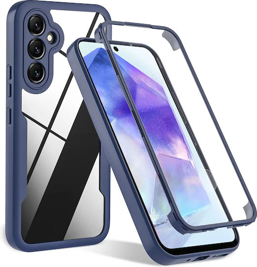 Techsuit ColorVerse 360 Full Cover Silicone Set with Tempered Glass Blue (Galaxy A55)