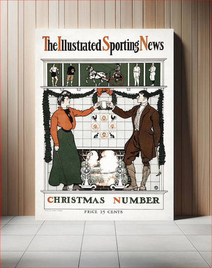 The Illustrated Sporting News. Christmas Number (ca. 1890– 1900) By Edward Penfield Painting on Canvas 80x120cm