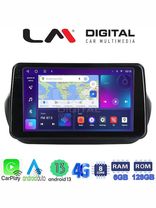 LM Digital Sistem Audio Auto pentru Peugeot Bipper Fiat Fiorino Citroen Nemo 2007-2021 (Bluetooth/USB/WiFi/GPS/Apple-Carplay/Android-Auto)