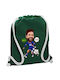 Koupakoupa Lionel Messi Drawing Gym Backpack Green