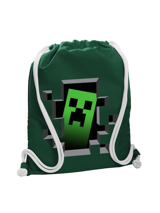 Koupakoupa Minecraft Creeper Geantă Înapoi Sala de sport Verde