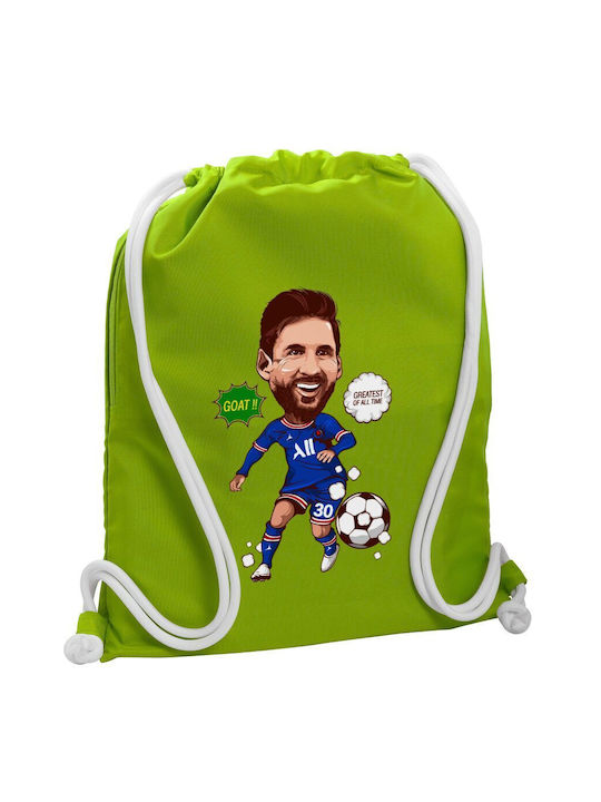 Koupakoupa Lionel Messi Drawing Gym Backpack Green