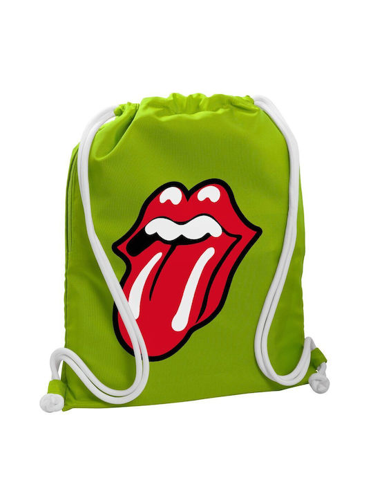 Koupakoupa Rolling Stones Kiss Geantă Înapoi Sala de sport Verde
