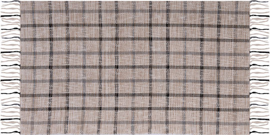 Nef-Nef Homeware Karion Rutschfest Teppich Rechteckig Sommer aus Jute mit Fransen Beige / Grey