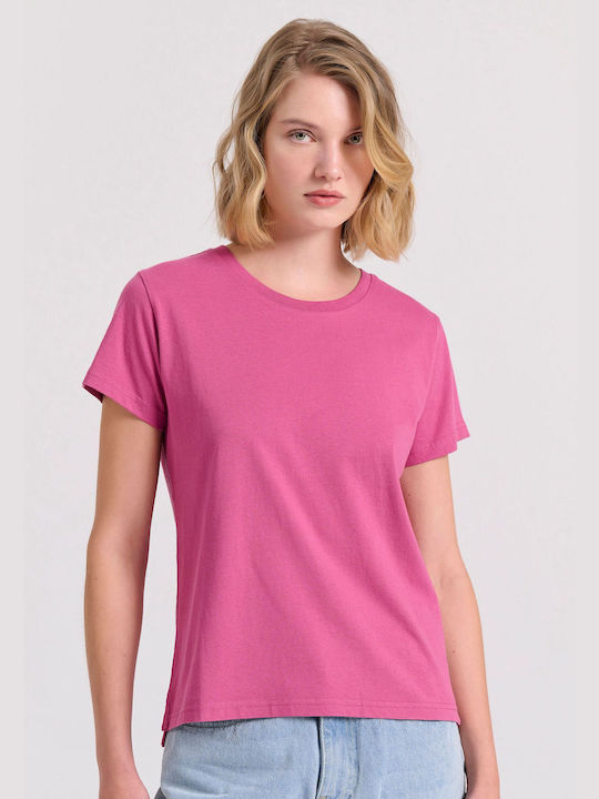 Funky Buddha Γυναικείο T-shirt Ροζ
