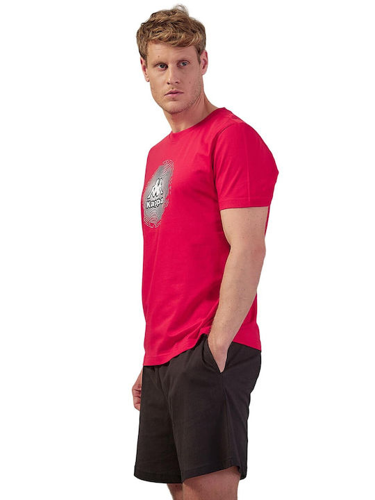 Kappa T-shirt Bărbătesc cu Mânecă Scurtă Red