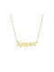 Gold Necklace with Name Katerina 14k Hkk004