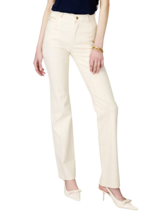 Sarah Lawrence Women's Jean Trousers OffWhite