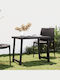 Outdoor Dinner Free Standing Wood Table Natural 79x56x64cm