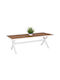 Masa pentru spații exterioare Polywood cu schelet din aluminiu Tawnee Alb 219.5x89.5cm