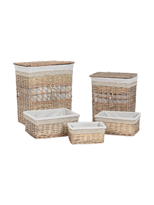 Home Esprit Laundry Basket Fabric 47x35x55cm Beige