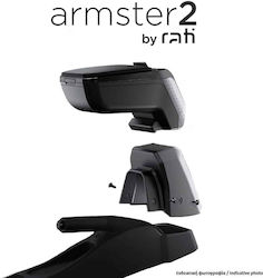 Rati Armster Car PU Armrest for Skoda Fabia Black