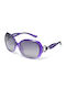 Techsuit Women's Sunglasses with Purple Plastic Frame and Purple Gradient Polarized Lens