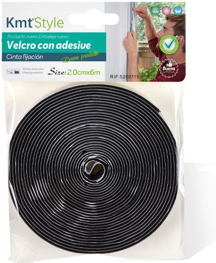 Self-adhesive Velcro Tape Black 2cm*6m 5701150