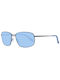 BMW Men's Sunglasses with Black Metal Frame and Light Blue Lens BS0025 02M