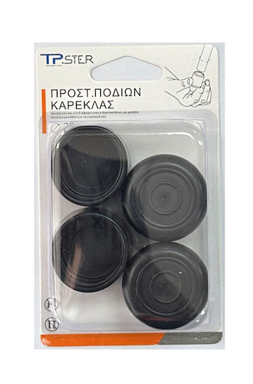 Tpster Τάπες Στρογγυλές με Εξωτερικό Πλαίσιο και Διάμετρο 25mm 4τμχ 17251