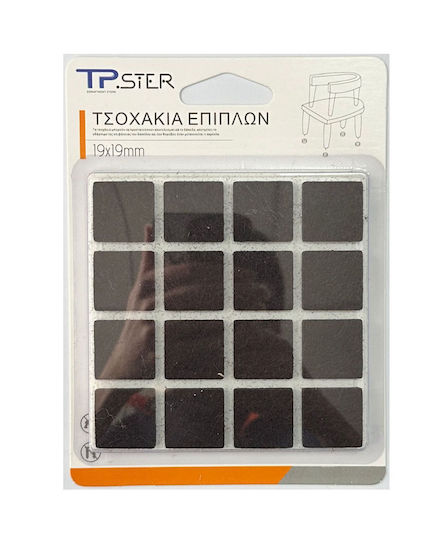 Tpster 17235 Square Felts with Sticker 19x19mm 32pcs