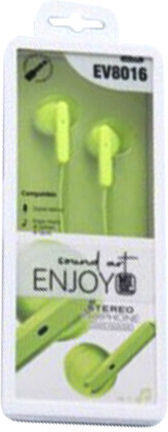 EV8016 In-ear Handsfree Ακουστικά με Βύσμα 3.5mm Πράσινο