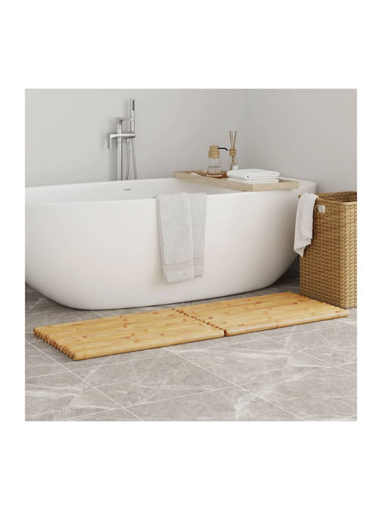vidaXL Set Badematten Hölzernes Rechteckig 366457 Coffee 2Stück