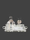 La Vista Wedding Carafe Set with Wine Glass Crystal Metallic FK532770 FP530870 2 Pieces