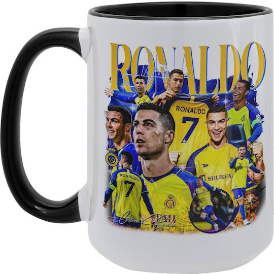 Koupakoupa Cristiano Ronaldo Al Nassr Керамична Чаша Черна 450ml
