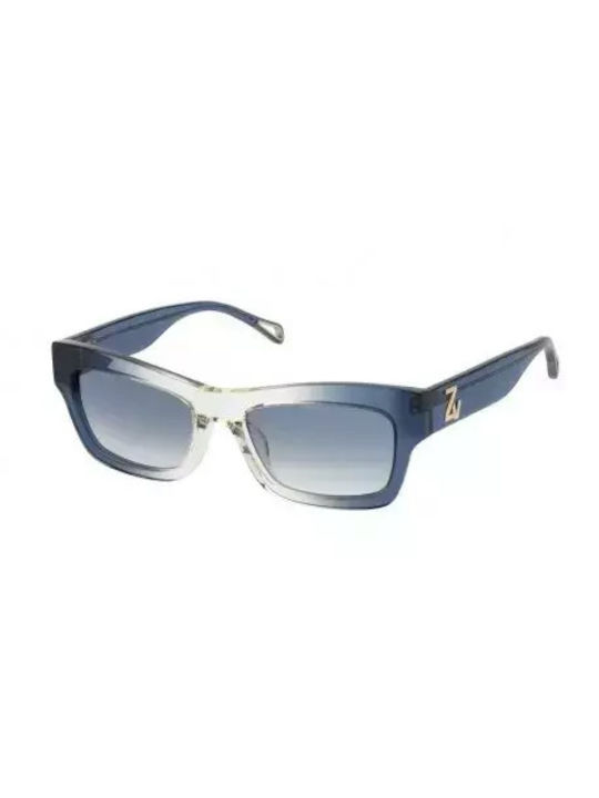 Zadig & Voltaire Sunglasses with Blue Plastic Frame and Blue Gradient Lens SZV366 06PE
