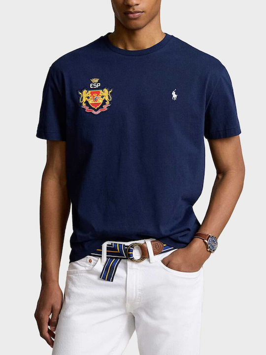 Ralph Lauren T-shirt Bărbătesc cu Mânecă Scurtă BLUE