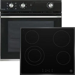 Glemgas Άνω Πάγκου με Κεραμικές Εστίες Μαύρος GF R 62BK + P60 4V M1 LAG VNNM Glemgas Άνω Πάγκου με Κεραμικές Εστίες Μαύρος GF R 62BK + P60 4V M1 LAG VNNM