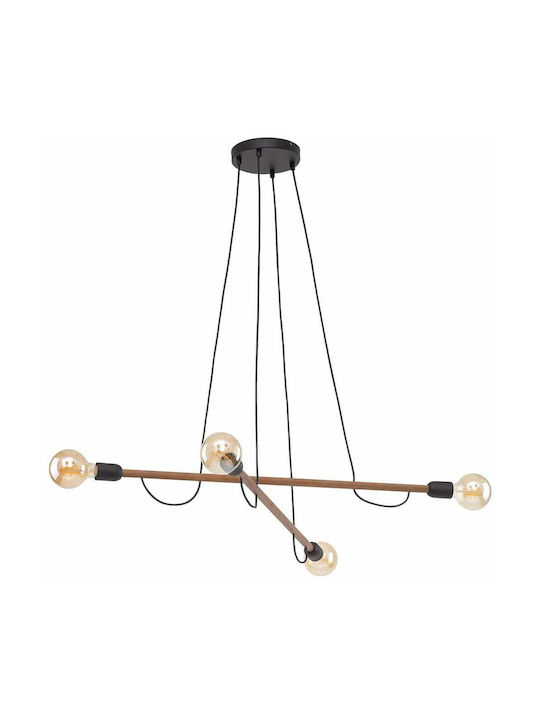 TK Lighting Helix Pendant Light Rail Brown