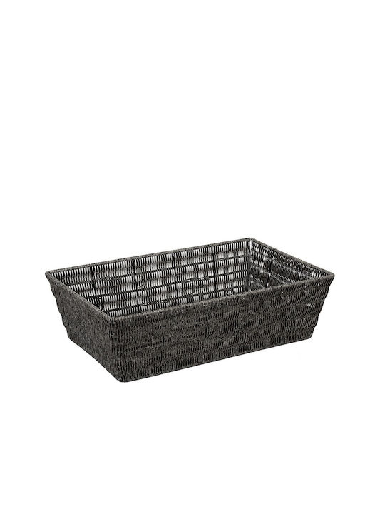 Decorative Basket Wicker with Handles Gray 53x32.5x15cm 24home.gr