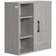 Kleankin Bathroom Cabinet L48xW20xH50cm Gray