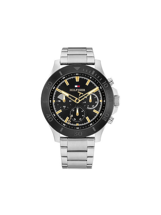 Tommy Hilfiger Uhr Batterie mit Silber Metallarmband