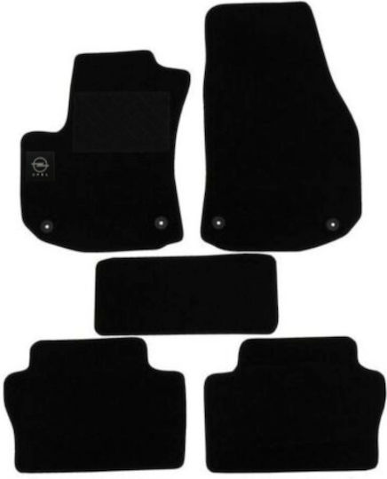 Autopataki Set of Front and Rear Mats 5pcs for Opel Zafira 2005-2011 Black