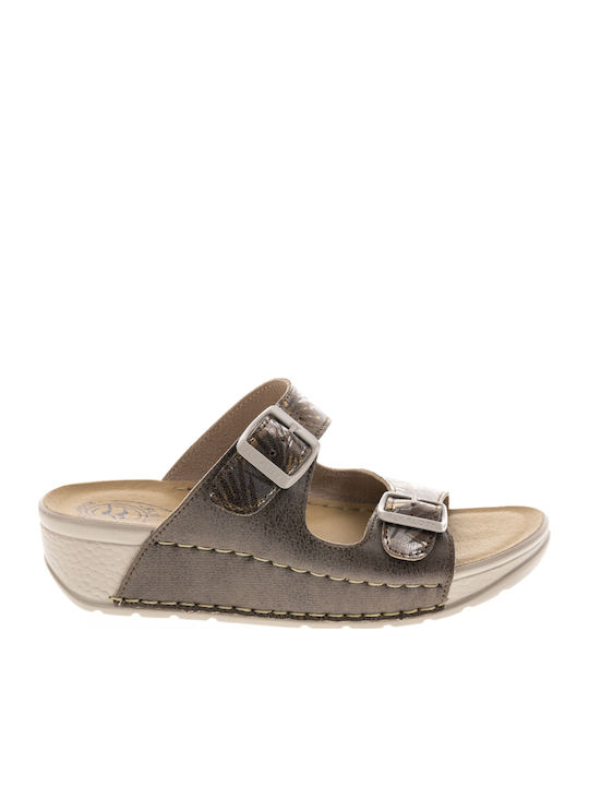 Anatomic Women's Platform Wedge Sandals Brown